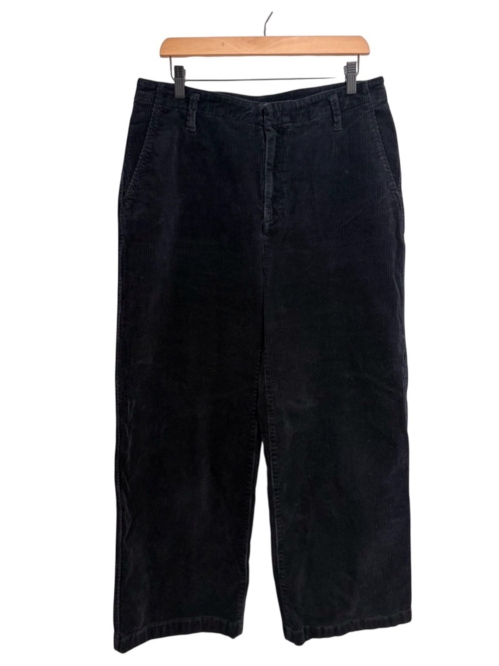 GAP Women’s Black Wide-Leg High-Rise Corduroy Pants